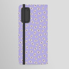 Pastel lilac eyes pattern Android Wallet Case