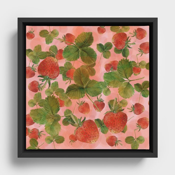 Strawberries 2 Framed Canvas