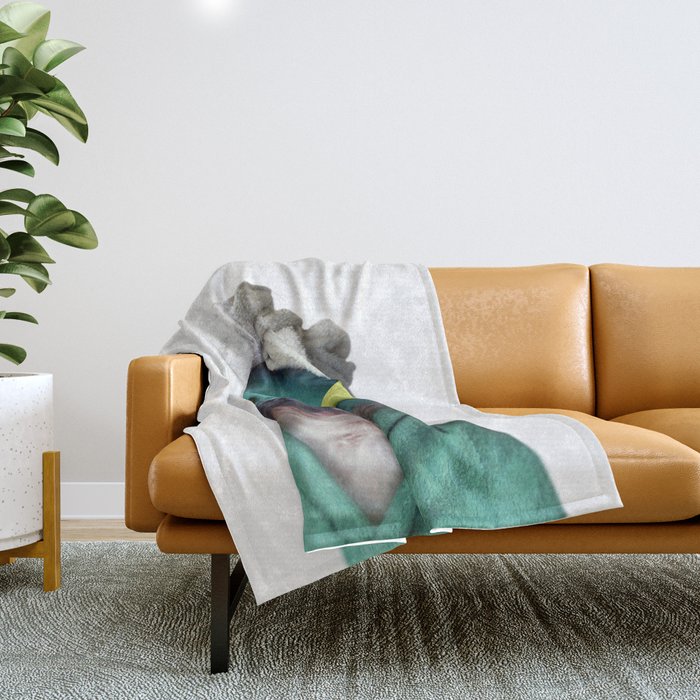 Dog SPA Art Print Throw Blanket