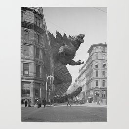 Godzilla Boston City Visit 1904 Poster