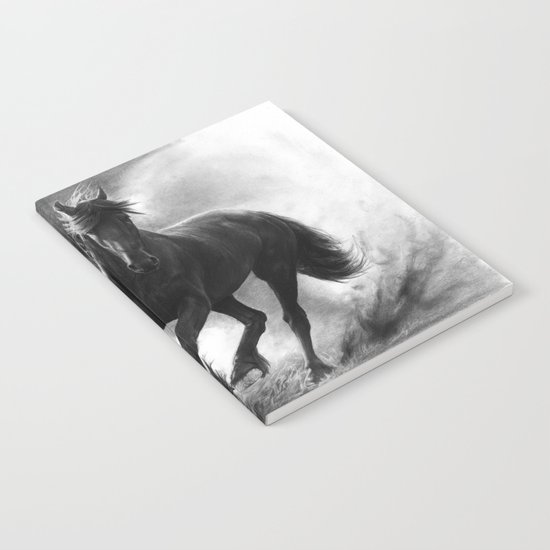 Horse in Storm - GRAPHITE DRAWING Notebook