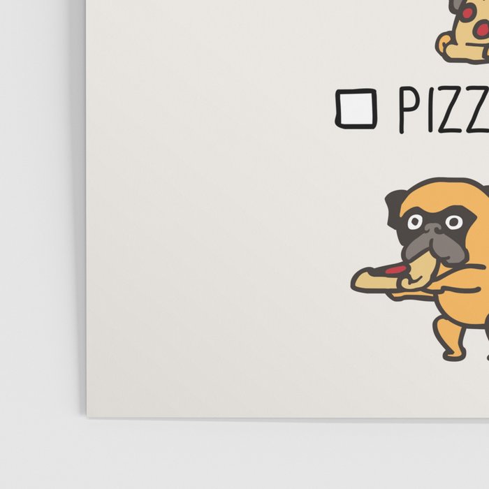 Society6 ケース Pug Workout by Huebucket Today Workout with the pug Poster by Huebucket | Society6