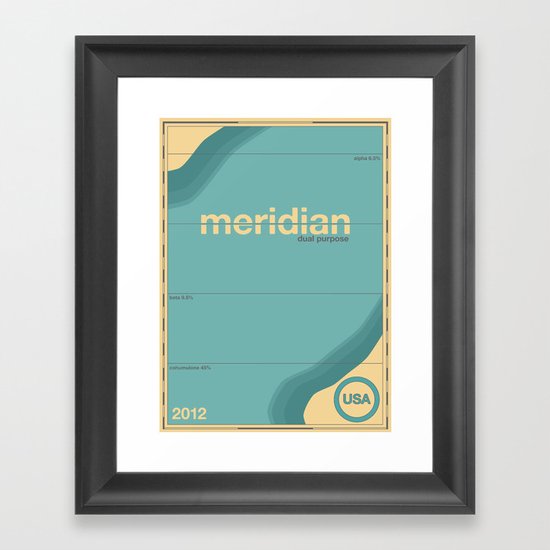 meridian single hop Framed Art Print