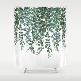 Ivy Watercolor Shower Curtain