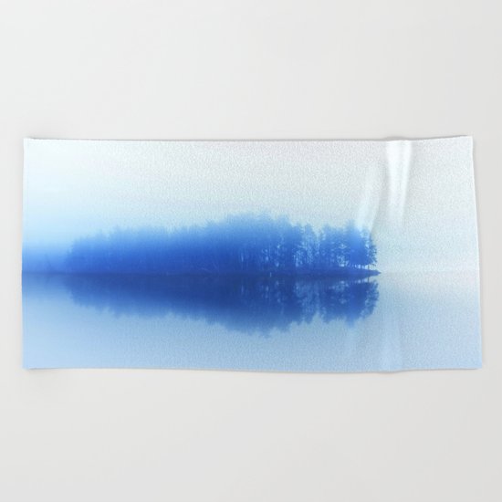 Foggy Reflections Beach Towel