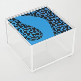 Black & Blue Color Liquid Wavy Design Acrylic Box