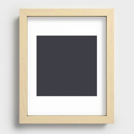 NIGHT SKY color. Deep Navy solid color Recessed Framed Print