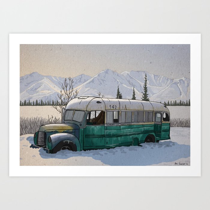 Into the Wild Fairbanks Bus Kunstdrucke Into the Wild Fairbanks Bus Kunstdrucke