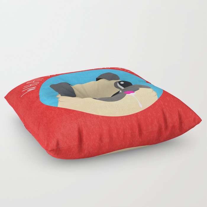 What does the PUG say? Floor Pillow