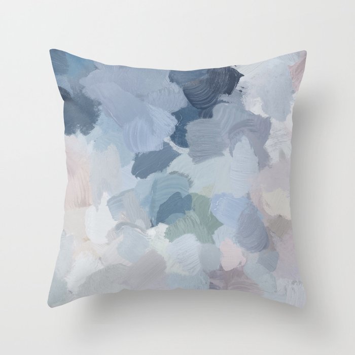 Blush and sales blue throw pillows