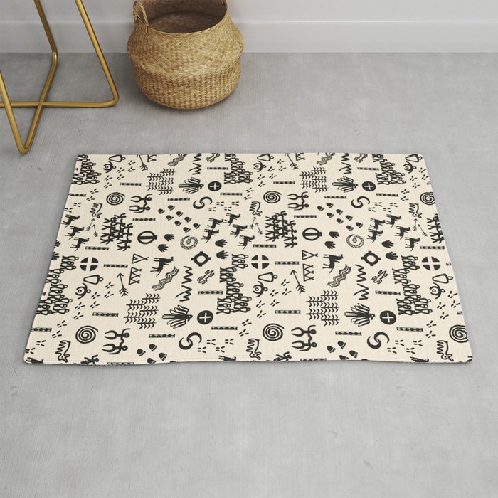 The People's Story - Black and Creme Rug