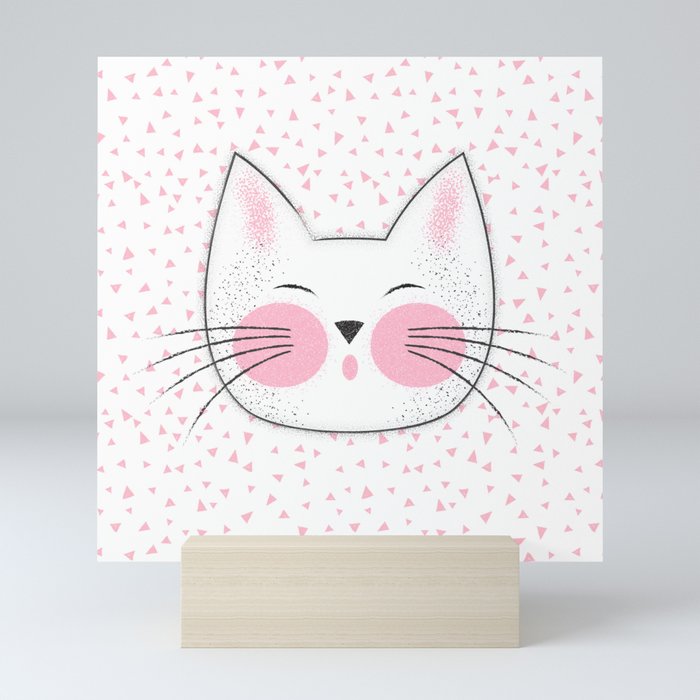 Japanese Kitty Cat Mini Art Print