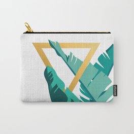 Tropical leafs with golden triangle Carry-All Pouch