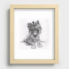 Baby Lion Recessed Framed Print