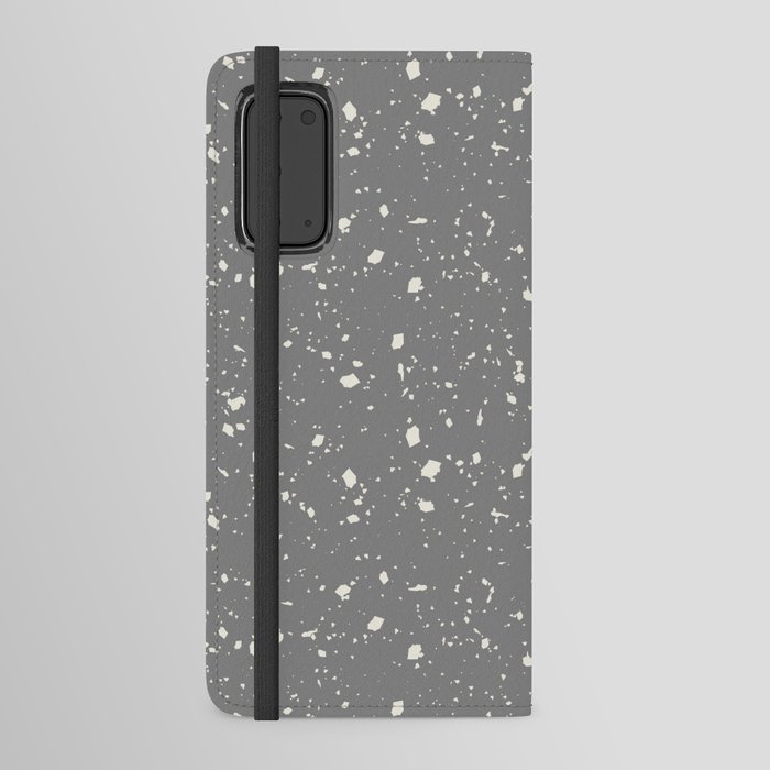 Grey Terrazzo Seamless Pattern Android Wallet Case