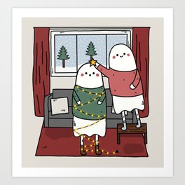 Christmas Ghosts Art Print