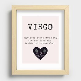 Virgo Motivational Quote Recessed Framed Print