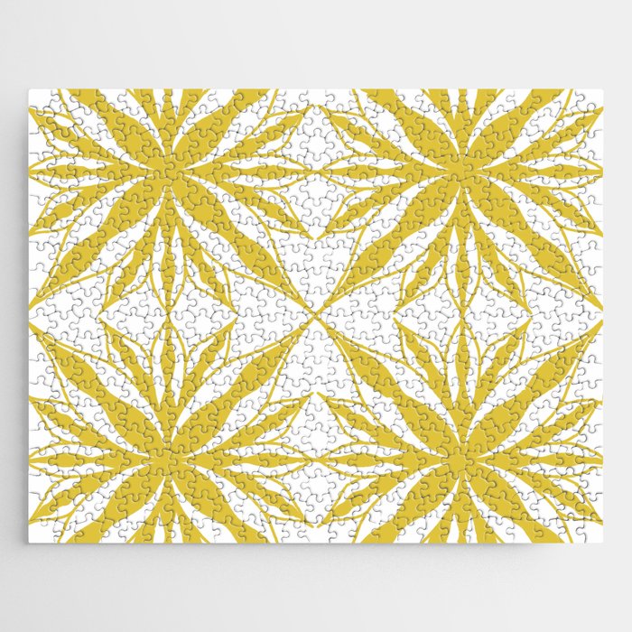 Mandala Sun Tile 2.0 Yellow Jigsaw Puzzle