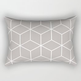Cube Geometric 03 Grey Rectangular Pillow