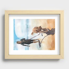 Mumbles Beach walk Recessed Framed Print