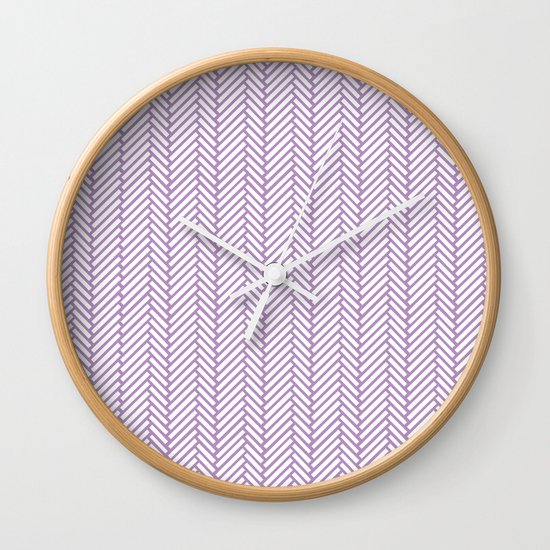 Herringbone Orchid Wall Clock