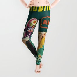 Vintage Forbidden Planet featuring Robby the Robot Theatrical film advertisement poster  Leggings