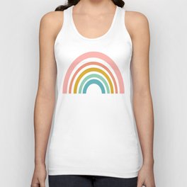 Simple Happy Rainbow Art Unisex Tank Top