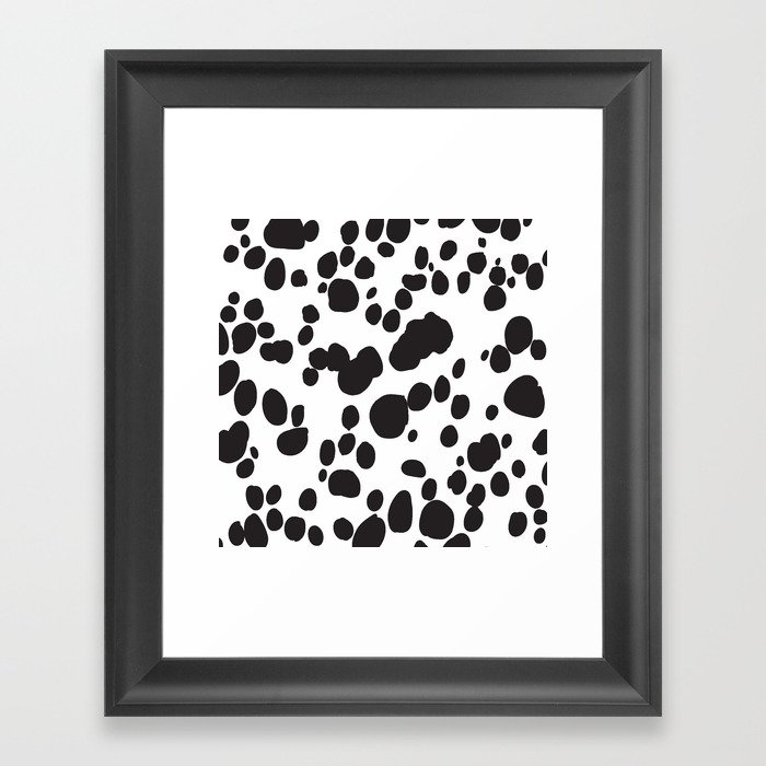 Dalmatian Spotty Pattern, Animal print Framed Art Print