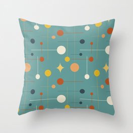 Mid Century Modern Abstract Seamless Pattern 10 Throw Pillow