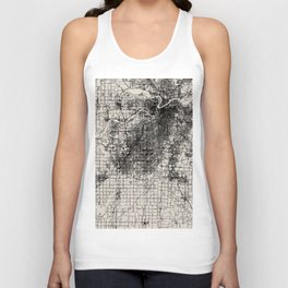 Overland Park, USA - city map drawing Unisex Tank Top