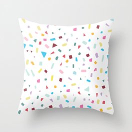 Rainbow Confetti Throw Pillow