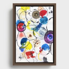 ink and art: flowers N.o 6 Framed Canvas