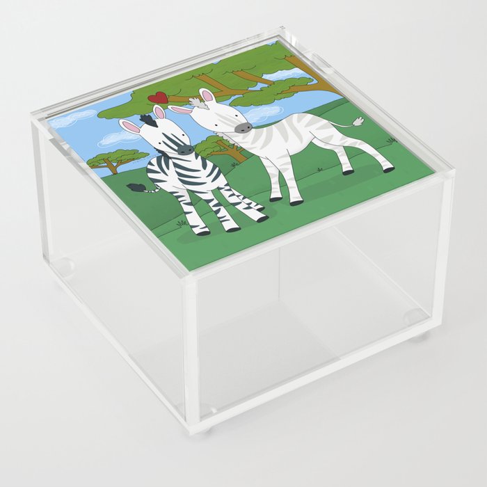 Zebra love Acrylic Box