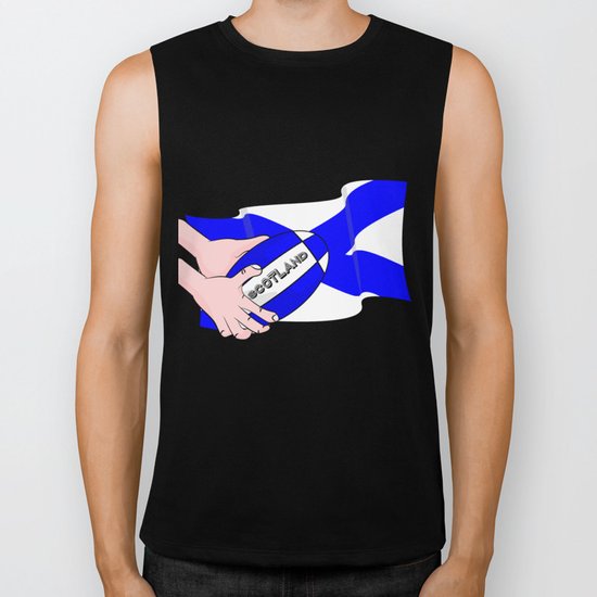 Rugby Scotland Flag Biker Tank