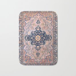 Sarouk  Antique West Persian Rug Print Badematte | Ethnic, Graphicdesign, Geometric, Antique, Rug, Medallion, Oriental, Sarouk, Black, Green 