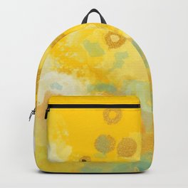 Abstract autumn with gold and warm light Backpack