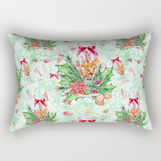 Christmas gingerbread candy cane #2 Rectangular Pillow