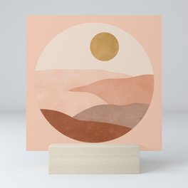 Pink Desert Lanscape Mini Art Print