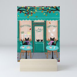 Paris Cafe for Cats Mini Art Print