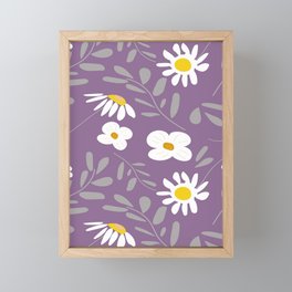 Joyful Folk Floral : Purple Framed Mini Art Print