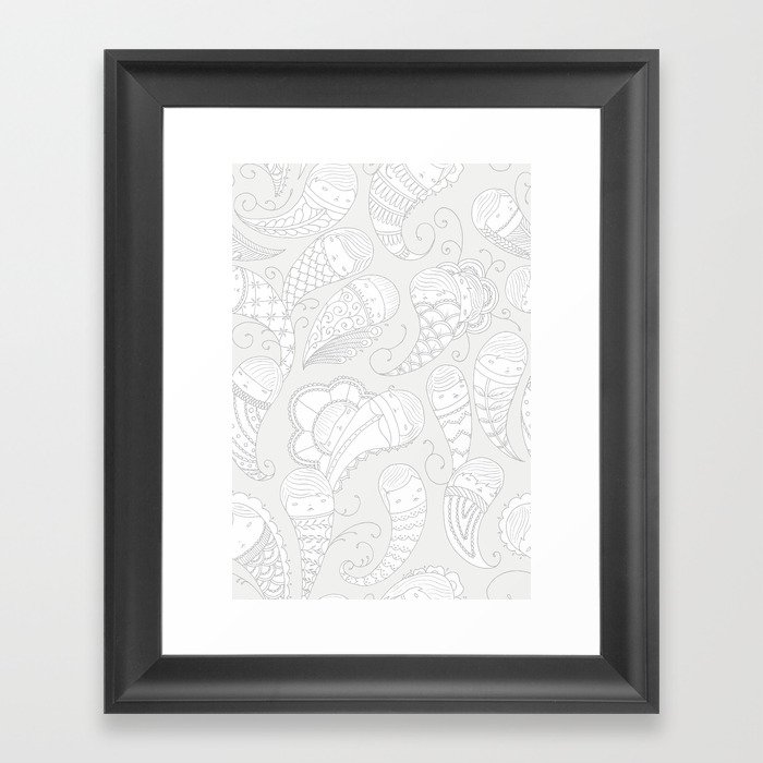 Ghostly Paisley: Dust to Dust Framed Art Print