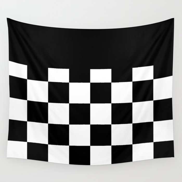 Black & White Checkerboard Wall Tapestry
