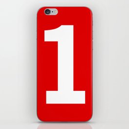 Number 1 (White & Red) iPhone Skin