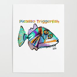 Picasso Trigger Fish Poster