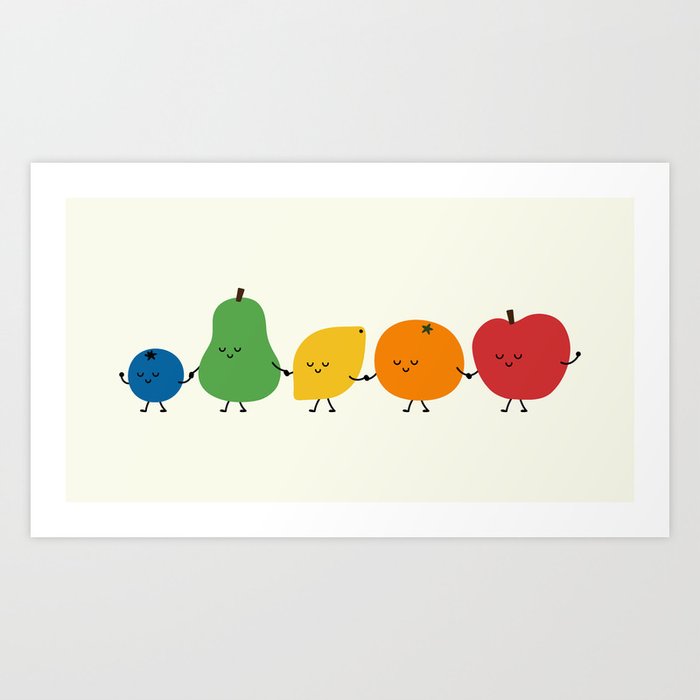 Fruit Parade Art Print