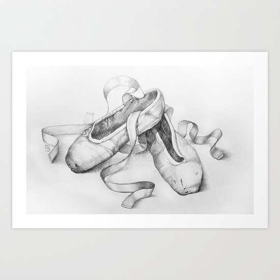 Ballet shoes Art Print