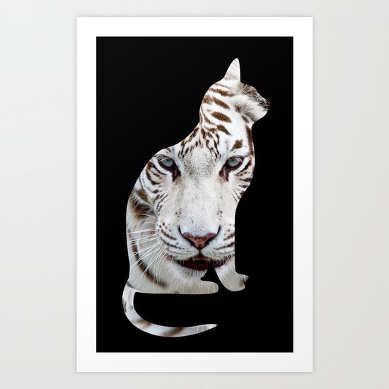 BIG AND SMALL CAT Art Print