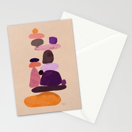 Balancing Stones - Purples Stationery Cards