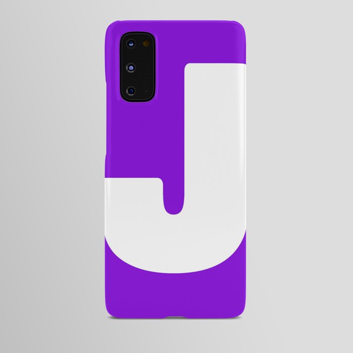 J (White & Violet Letter) Android Case