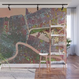 A Map of Vibrant New Orleans Wall Mural
